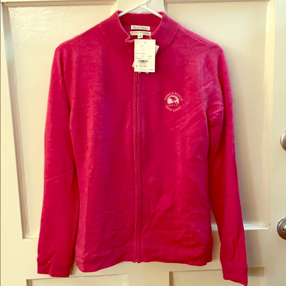 Pebble Beach branded Italian Merino wool sweater
